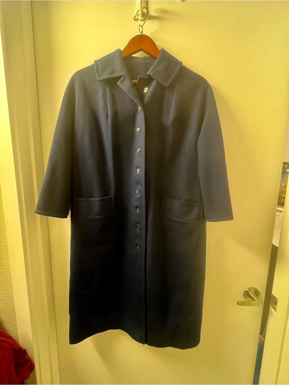 Classic Navy Women's Button-Front Coat